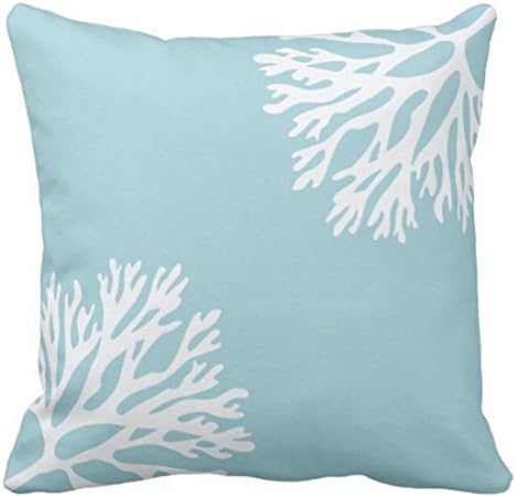 Emvency bacanje jastuk za pokrov morskog koralnih silueta plava svjetlosni ukrasni jastuk kućica
