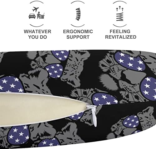 Cool crni leopard putni jastuk za putni jastuk u obliku pjene u obliku avion jastuk za podršku