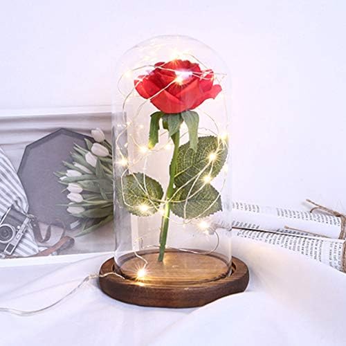 TOYANDONA LED stolno svjetlo ruža Led svjetlo, cvijet Led svjetlo sa USB Led bakrenom žicom, stolna