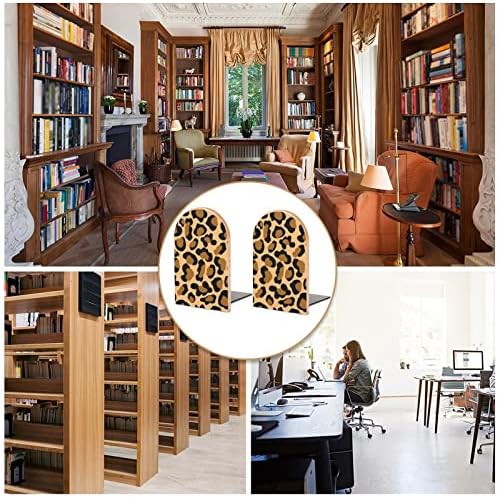 Leopard Cheetah Wild Cat Spots Pattern Book završava za police drveni stalak za knjige držač za knjige za