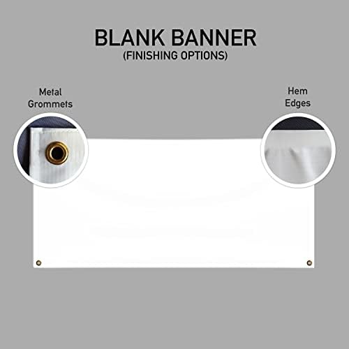 Bannerbuzz vinil baner, prazan baner, PVC flex, 11 oz, rubovi od hladnog sa grombotama, jednoostepeni print,