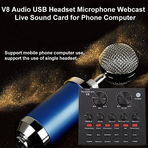 LMMDDP USB 5.0 Audio zvučna kartica USB eksterni slušalice mikrofon Webcast Prenos Uživo zvučna