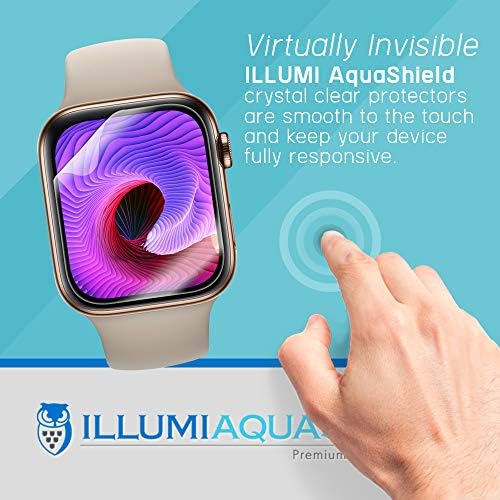 ILLUMI AquaShield zaštitnik ekrana kompatibilan sa Apple Watch serijom 4 bez mjehurića, prozirnim