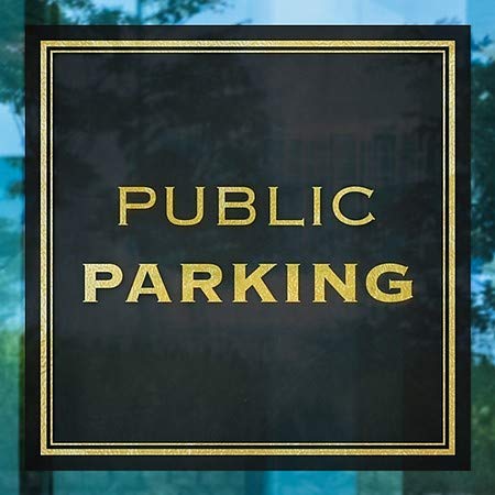 CGsignLab | Javni parking-Classic Gold prozor Cling | 24 x24