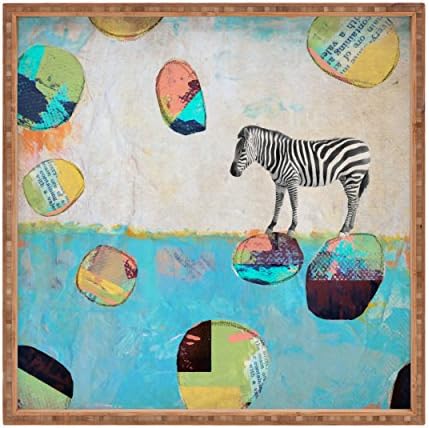 Deny Designs Natalie Baca Sažetak Zebra Zatvorena / vanjska ladica, 16 x 16