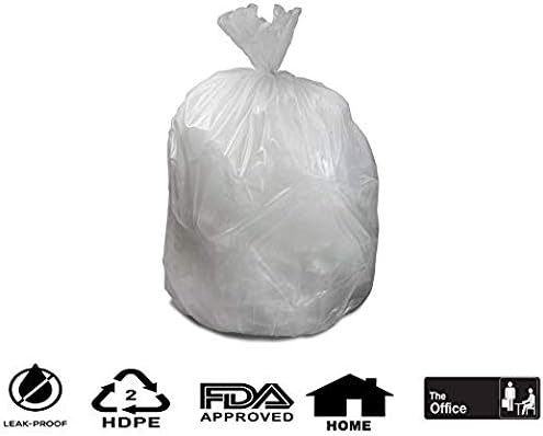 Srednje kuhinjske vreće za smeće, 30 litara 200-broji / 4rolls 21.6 '' x 23.6 '' čiste bijele jake vreće za