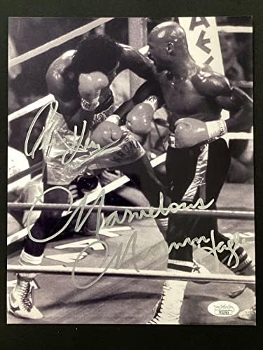 Čudesni Marvin Hagler potpisao 8x10 photo Thomas Hitman Hearnde boxing auto jsa - autogramirane