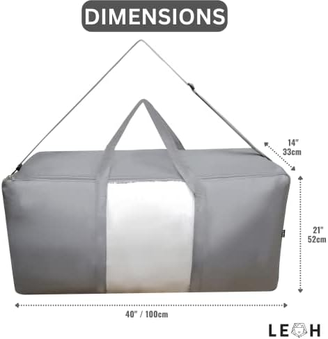 Leoh Extra Velika torba za pohranu za odjeću | Torbe za teške uvjete | Kejze za pohranu pokrivača sa