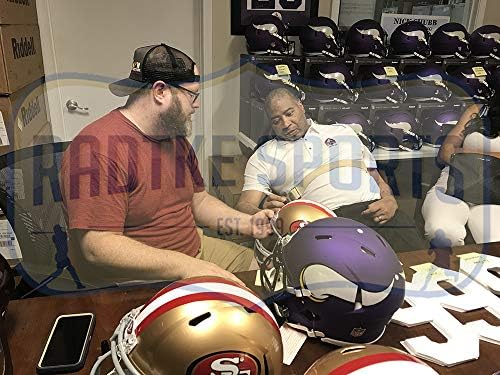 Chris Doleman potpisao / potpisan San Francisco 49ers brzina full size NFL kacigu saHOF 12& 34;