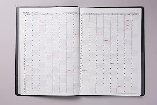 Takahashi No.933 Desk dnevnika Tjedni planer, počinje 2023., B5, Crna