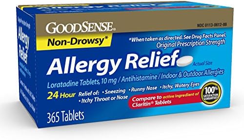 GoodSense Allergy Relief Loratadine tablete 10 mg, antihistaminik, lijek za alergiju za 24 sata alergijskog