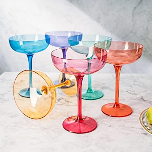 Evropski stil Margarita & amp; Martini kristalne akrilne naočare Tritan Drinkware Unbreakable boji 6 Set