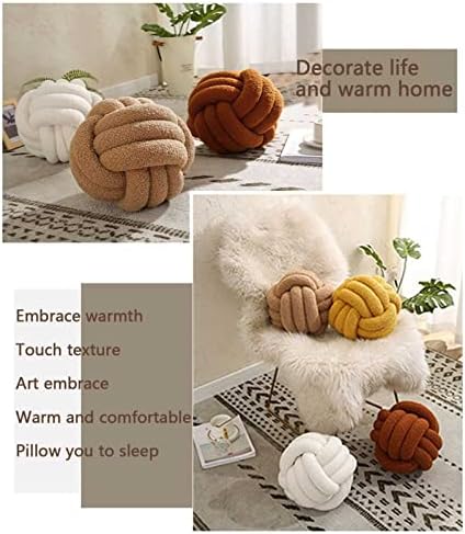 NSWD okrugli kuglički čvor jastuk, jastuci od plišanih plišanja, ručno rađeni kuglični jastuk,