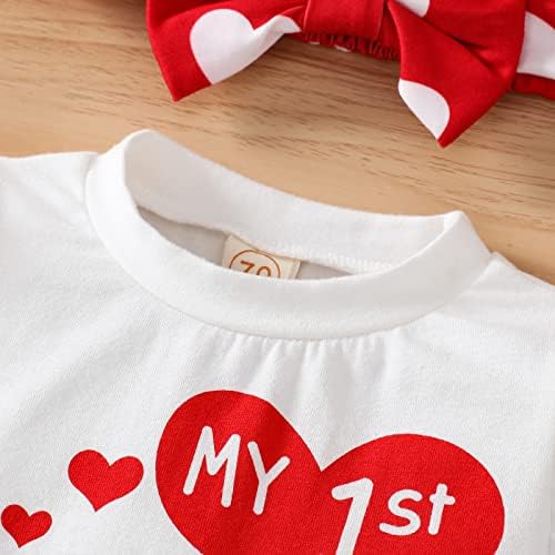 Noubeau Moja 1. dana zaljubljena Djevojka odijela Ruffle Heart Print Tunic Drees Košulja Stripe