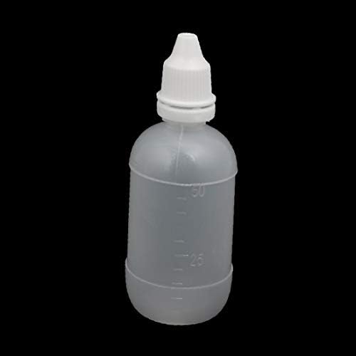 X-dree dia 50ml PE plastični ispadanje kapljica kapljica Clear 2pcs (35 mm dia 50ml PE plastična bočica s kapljicama