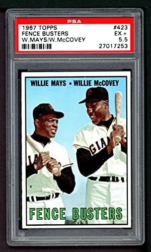 1967. apps 423 ograde Busters Willie Mays / Willie Mccovey San Francisco Giants PSA PSA 5.50