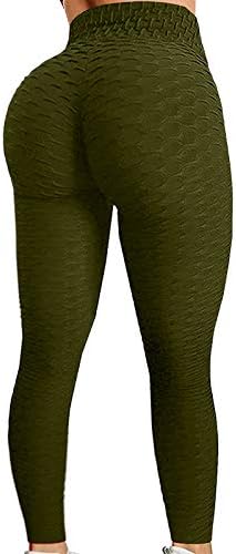 Bespremljene gamaše za žene Tummy Control Butt, podizanje visokog struka joga hlače za ženske ležerne sportske