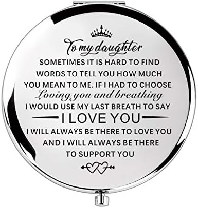 Poklon majke kćeri 18. 17. 16. rođendanski pokloni kompaktno džepno ogledalo za putovanja pokloni