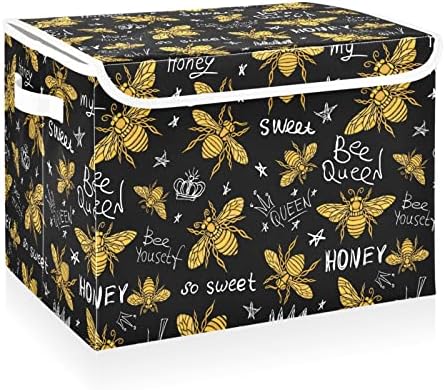 Cataku sklopivi kutije sa poklopcima Hohey Bee Golden Velike skraćene komisije za pohranu tkanine