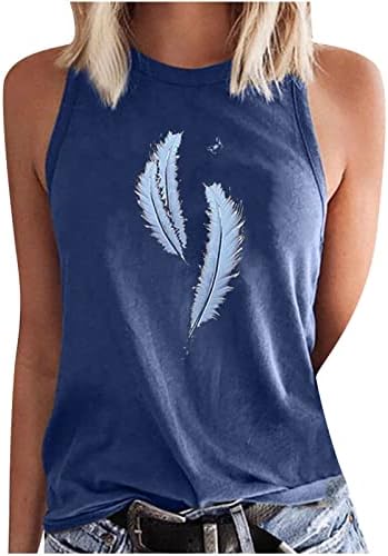 Bluza Vest Tshirt za žene jesen ljeto bez rukava 2023 Odjeća posada vrat grafički Brunch Cami