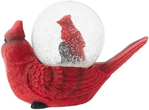 Elanze dizajnira mama crvena kardinal i figurica za bebe 45 mm Glitter snjegovito dekoracija globusa