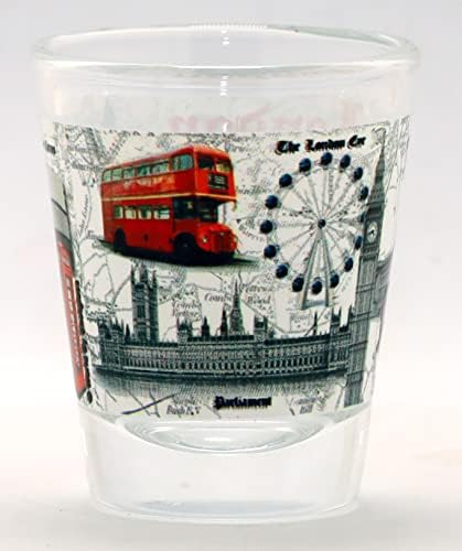 London Engleska znamenitosti i ikone pečat dizajn Shot Glass