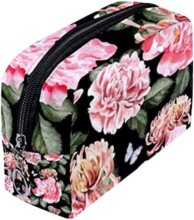 Tbouobt pokloni za muškarce Žene šminke torbe toaletna torbice Male kozmetičke torbe, cvijet Kineski