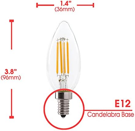 Xtricity LED E12 sijalica, B11 3.5 W Torpedo filament luster sijalica, 40W ekvivalent, B11 LED sijalica