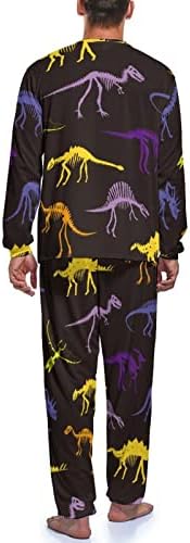 Kosti dinosaurusa Fossil muške pidžame mekane duge rukave Sleepwear Classic Nightwear Lounge Set Pjs
