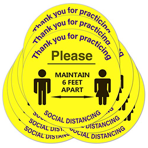 Izuzetan socijalni distancirani podni znak - molimo držite sigurnu udaljenost od 6 stopa -