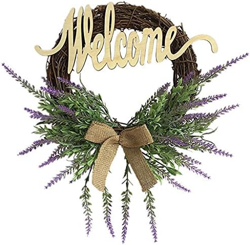 XDSDDS umjetni cvjetovi vijenci vrata ručno rađena ljubičasta vijenac za dobrodošlicu Garland za zabavu
