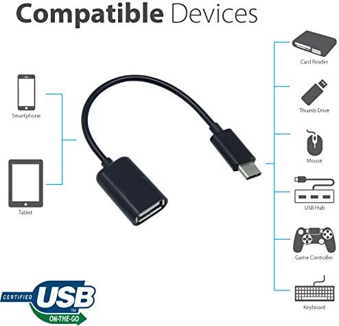 OTG USB-C 3.0 adapter Kompatibilan je sa vašim Samsung Galaxy Tab S6 Lite za brzu, provjerenu, višestruke funkcije kao što su tastatura, pogoni palca, miševa itd.