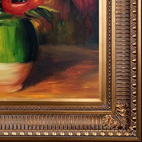 La Pastiche tulipani u vazi Pierre-Auguste Renoir ručno oslikano ulje na platnu sa zlatnim okvirom