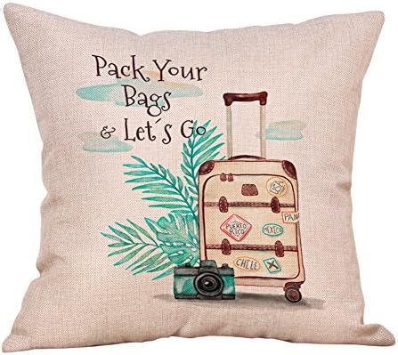 Istočnoprojekt 4 Pakovanje Inspirational Citat Travel Tema Pamučni posteljina Jastuk navlake