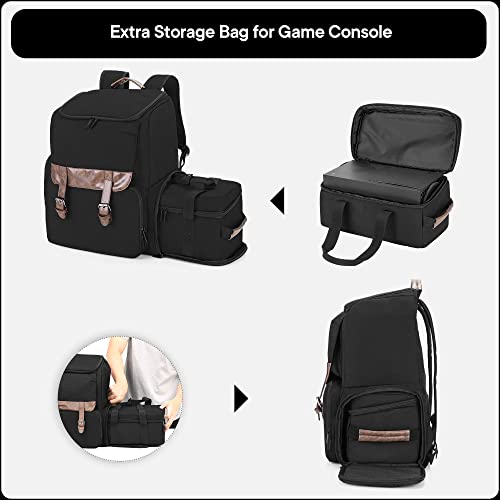 LoDrid Game ruksak kompatibilan sa Xbox Series X sa dodatnom konzolnom torbom, putnom torbom za igru