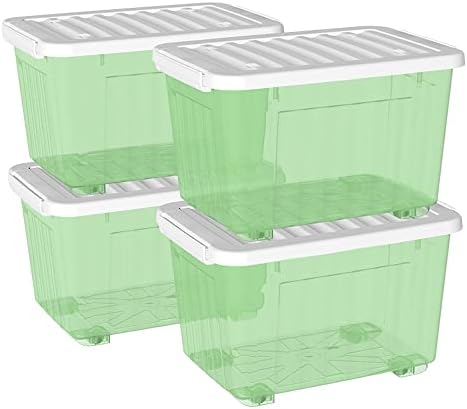 CETOMO 55L * 4 plastična kutija za odlaganje, bistri zeleni, tator kutija, organiziranje posude sa