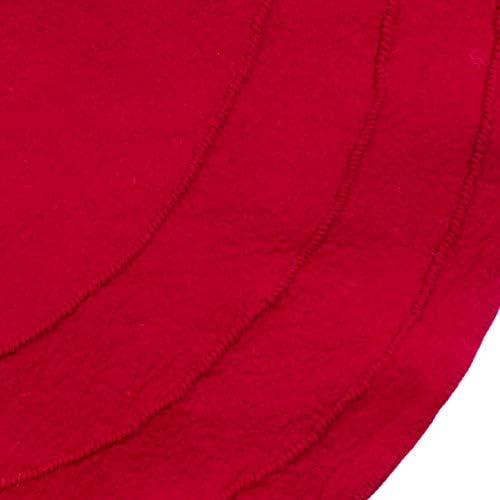 Arcadia Home Red Poinsettia gumba Božićna ručna suknja od vune-60