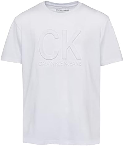 Calvin Klein Boys' Debossed Logo Crew Neck Tee