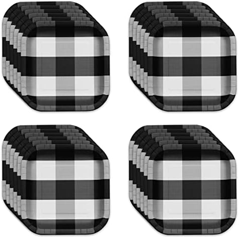 Crno-bijeli Pleanirani u Crno-bijeli Ploče! 24 kvadratnih, teških ploča, papirnate ploče sa prekrasnim ispisanim