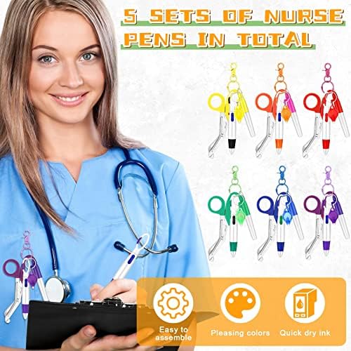 30 kom Set medicinskih olovka za medicinske sestre pribor za rad uključuje 6 trajnih oznaka, 6 Uvlačivih
