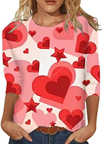 Dukseri zaljubljenih za žene grafički puloveri Sretan valentinovo majica za košulje Crewneck pulover