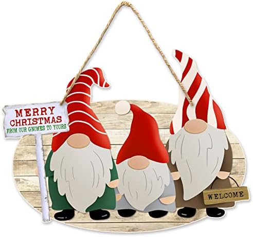 Božićni gnomi ukrasi viseći znakovi Dobrodošli znak za vrata Santa Claus Holiday znakovi Dekor za merry