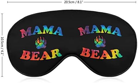 Mama Bear Tie-Dye Ispis maske za oči Svjetlo za blokiranje maske za spavanje s podesivim remen za putovanja