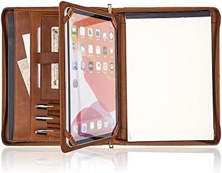 Prilagođeni puni zrnat portfelj, vintage Crazy-Horse Koža za MacBook Pro / iPad, Folio dokumente