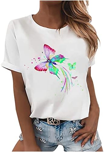 Ljetna jesena bluza s kratkim rukavima tinejdžerke djevojke odjeća grafička bluza za oblikovanje za