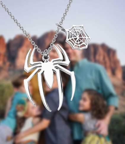 Wsnang Spider ogrlica Pauk film inspirisan heroj pokloni Privjesak Ogrlica Halloween Pauk nakit