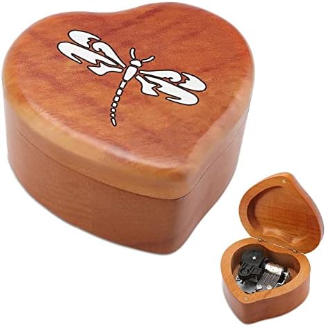 Tribal Dragonfly Wood Music Box Vintage Musical Box Poklon za božićni rođendan Valentinovo