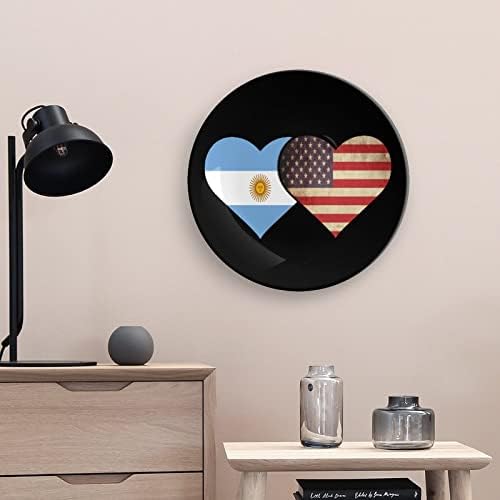 Flag Argentina i USA za zastavu Keramička dekorativna ploča sa ekran štandom viseći prilagođeni godišnjički