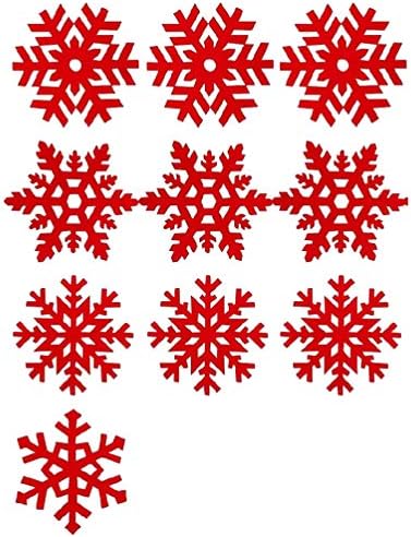 BESPORTBLE 10kom podmetači za pahuljice crveni podmetači od filca Tabela Mat Božić zimska šolja