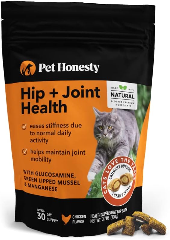 PetHonesty Cat Hip & joint Health Chews - glukozamin za mačke, Cat Joint Supplement Supplement, cat health